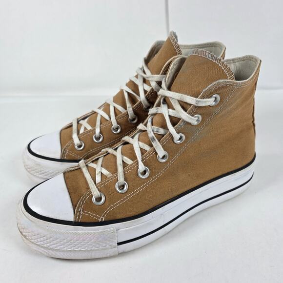 Converse CTAS Lift Hi Platform Women Sz 7 Shoes Sneakers Ginger Snap - Picture 3 of 12